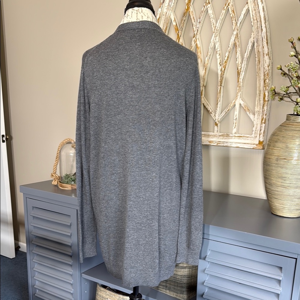 GAP Gray Cardigan Sweater Lightweight Knit - Picture 3 of 5